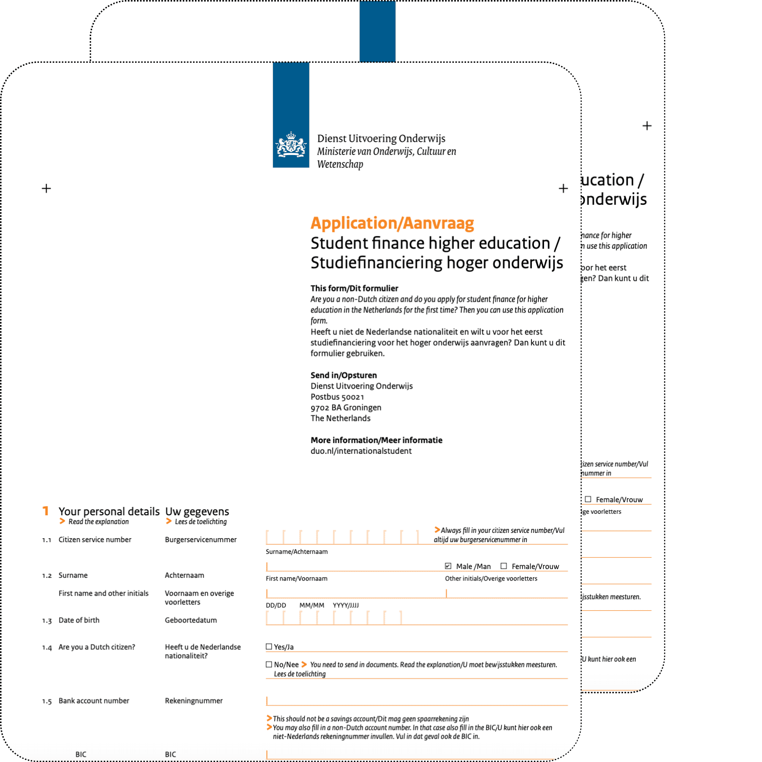 Studentfinance DUO application and income forms explained